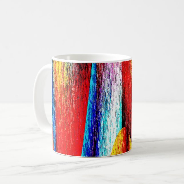 Grunge Rainbow Kaffeetasse (Vorderseite Links)