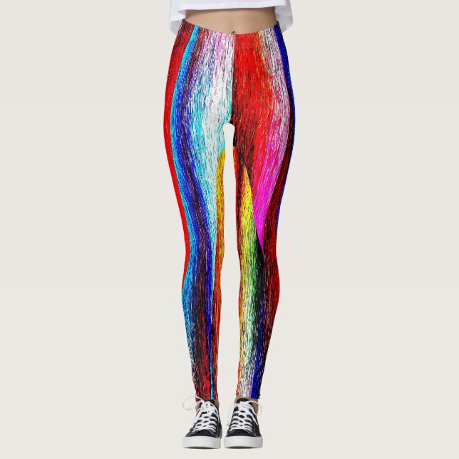 Grunge-Regenbogen-Leggings Leggings (Vorderseite)