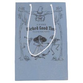 Grunge Retro Black Halloween-Party Mittlere Geschenktüte