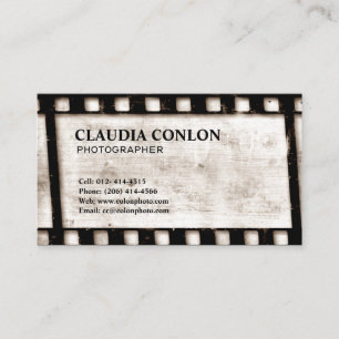 Grunge Retro Film Movie Maker/Director Visitenkarte