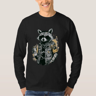 Grunge Rock Müll Panda Vintage Punk Waschbär T-Shirt
