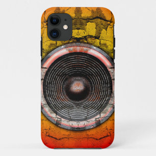 Grunge roter und orangener Musiklautsprecher Case-Mate iPhone Hülle