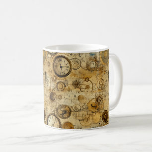 Grunge Rustikale Steampunkuhr (5) Kaffeetasse