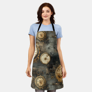 Grunge Rustikale Steampunkuhr (8) Schürze