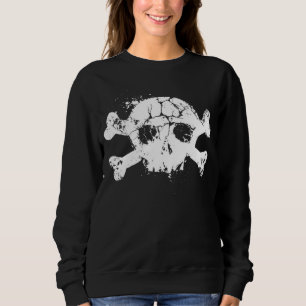 Grunge Schädel und Knochen Sweatshirt