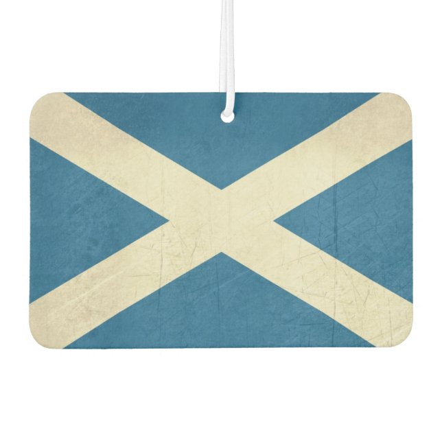 Grunge Scottish Flag Illustration Autolufterfrischer (Vorderseite)