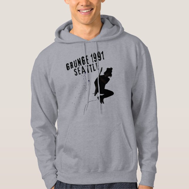 Grunge Seattle 1991 Music Scene Liebe Seattle Vint Hoodie (Vorderseite)
