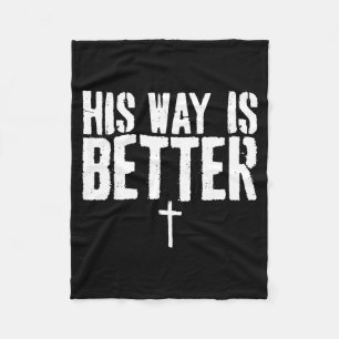 Grunge Sein Weg ist besser Minimalistisches christ Fleecedecke