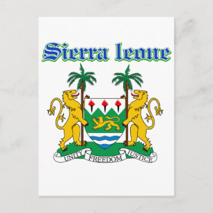 Grunge Sierra Leone Wappendesigns Postkarte