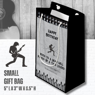 Grunge Silver Musician Happy Birthday Kleine Geschenktüte