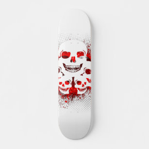 Grunge Skull Pattern Skateboard