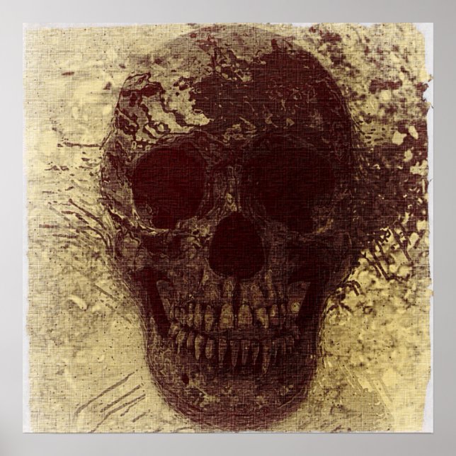 Grunge Skull Poster (Vorne)