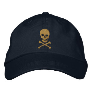 Grunge Skull und Crossbones bestickte Cap Kappe