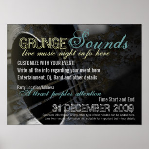 Grunge Sounds Event Poster
