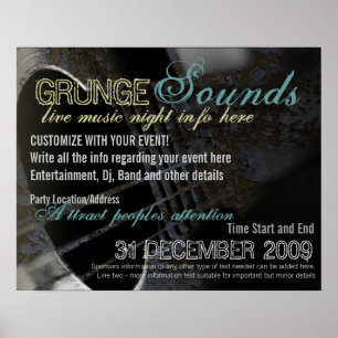 Grunge Sounds Event Poster