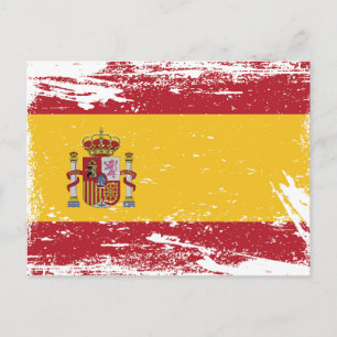 Grunge Spanien-Flagge Postkarte