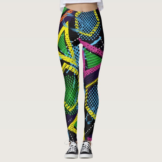Grunge Sportmuster, Kinderdesign. Leggings (Vorderseite)