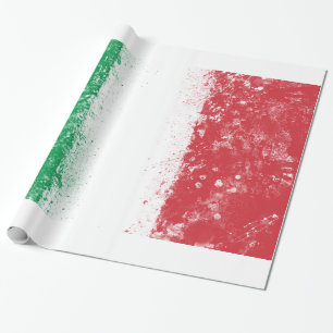 Grunge Spritzer Anstrich Flag Italien Geschenkpapier