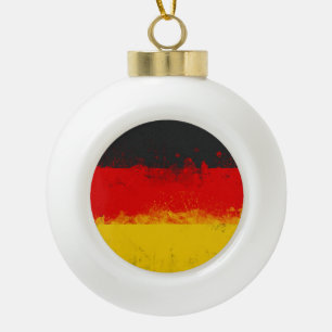 Grunge-Spritzer - Anstrichfarbene Flagge Keramik Kugel-Ornament