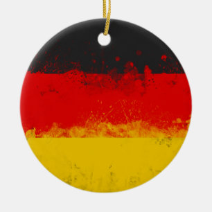Grunge-Spritzer - Anstrichfarbene Flagge Keramik Ornament