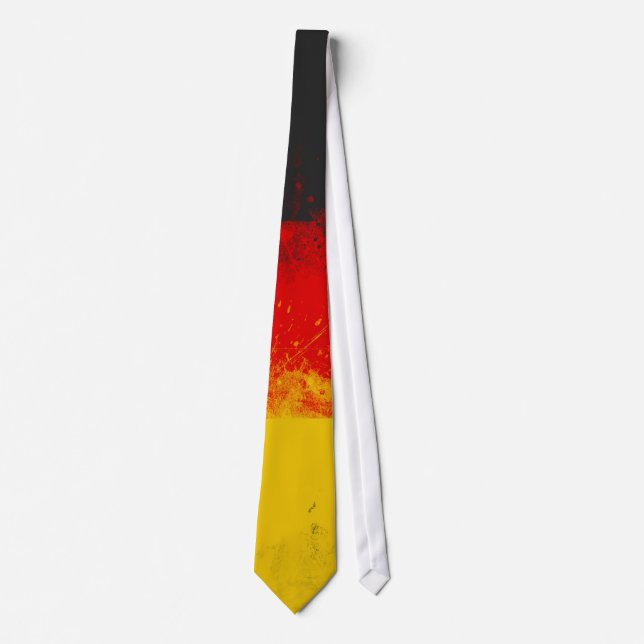 Grunge-Spritzer - Anstrichfarbene Flagge Krawatte (Vorderseite)