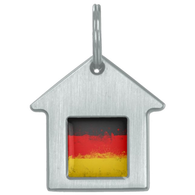 Grunge-Spritzer - Anstrichfarbene Flagge Tiermarke (Vorderseite)