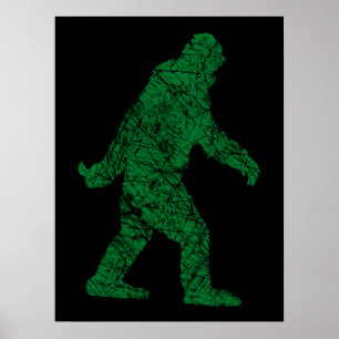 Grunge Squatchin Bigfoot Style Poster