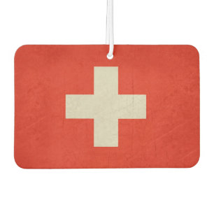 Grunge Staatsflagge der Schweiz Autolufterfrischer