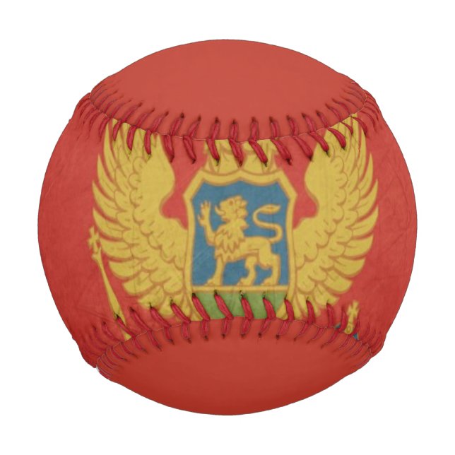 Grunge Staatsflagge Montenegros Baseball (Vorderseite)