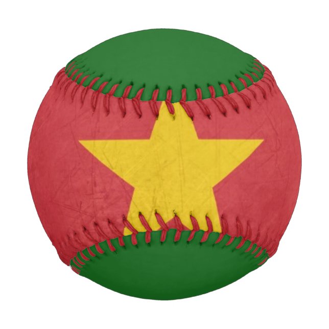 Grunge Staatsflagge Suriname Baseball (Vorderseite)
