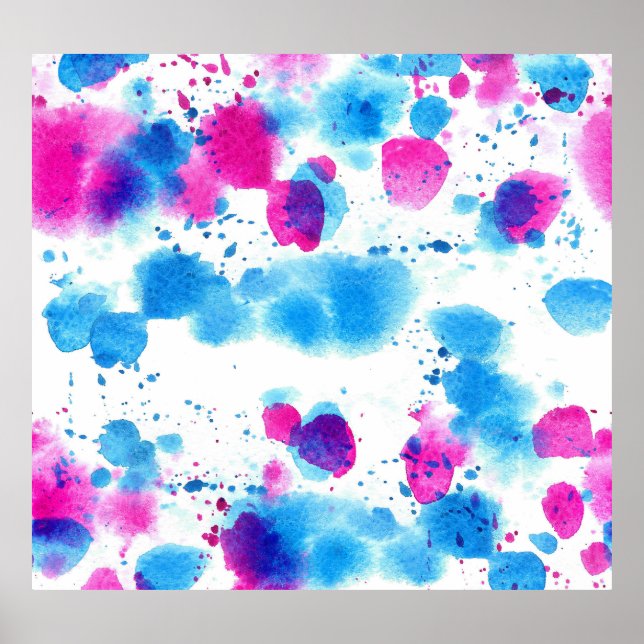 Grunge Stains Aquarell Textur Poster (Vorne)