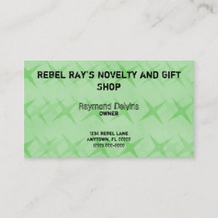 Grunge Star Business Card, Kelly Green Visitenkarte