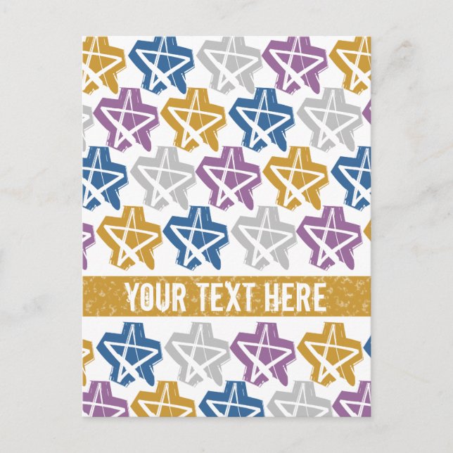 Grunge Stars-Postkarte Postkarte (Vorderseite)