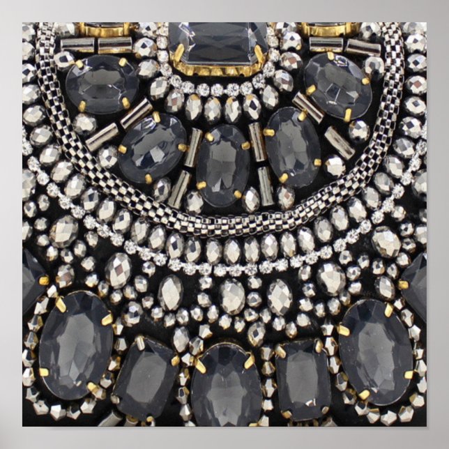 grunge steampunk art Deko schwarz silber bohemian (Vorne)