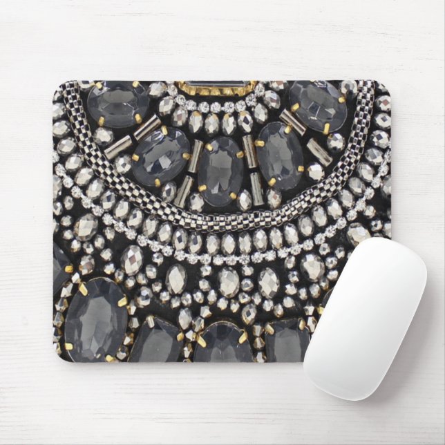 grunge steampunk art Deko schwarz silber bohemian Mousepad (Mit Mouse)