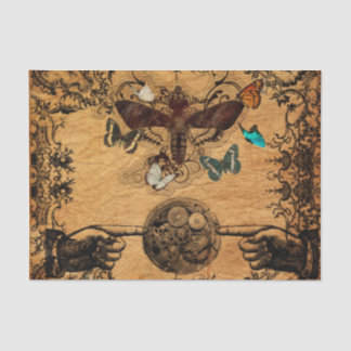 Grunge Steampunk viktorianischer Schmetterling Seidenpapier