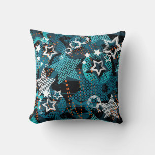 Grunge Sternmuster, spielerisches Kinderdesign. Kissen