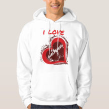 Grunge-Stil Ich liebe meine Freundin Herz-Design