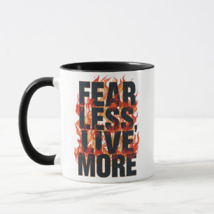 Grunge-Stil Mut und Lebenszitat Tasse