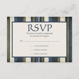Grunge Stripes Bar Mitzvah Wartekarte RSVP Karte