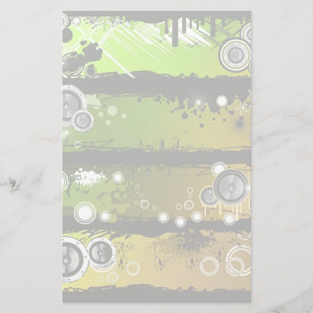 Grunge Style Music Banner Briefpapier (Vorderseite)