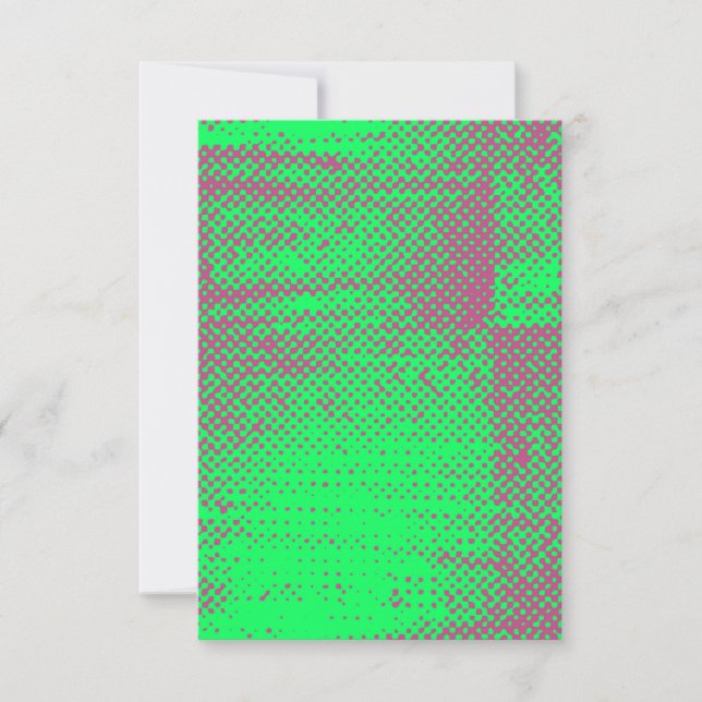 Grunge Style Neon Halftone Wedding Einladungs-Kart Einladung (Vorderseite)