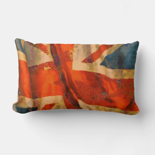 Grunge Style Union Jack British Flag Illustration Lendenkissen (Vorderseite)