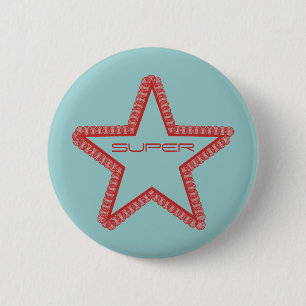 Grunge Superstar Button, rot Button