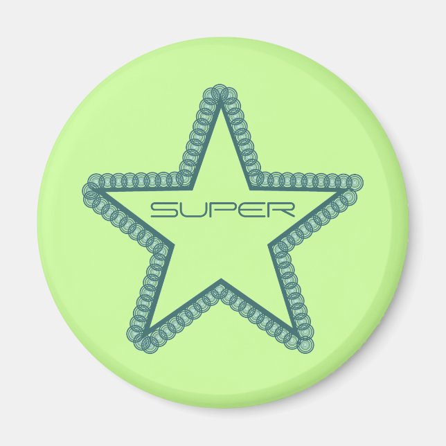 Grunge Superstar Magnet, Aquamarin Magnet (Vorne)