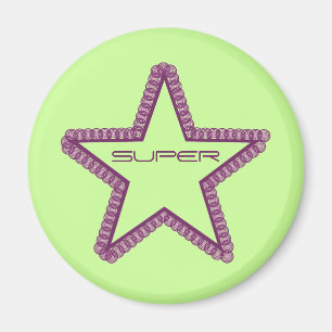 Grunge Superstar Magnet, Lila Magnet