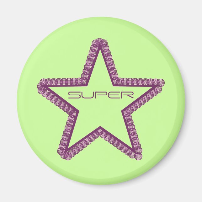Grunge Superstar Magnet, Lila Magnet (Vorne)