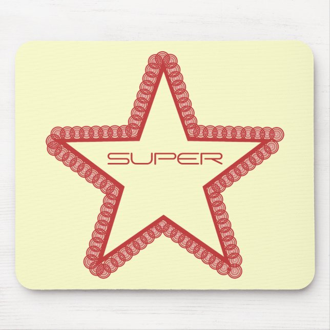 Grunge Superstar Mousepad, rot Mousepad (Vorne)