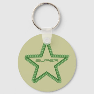 Grunge Superstar Schlüsselanhänger, Forest Green Schlüsselanhänger