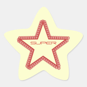 Grunge Superstar Star Sticker, Rot Stern-Aufkleber